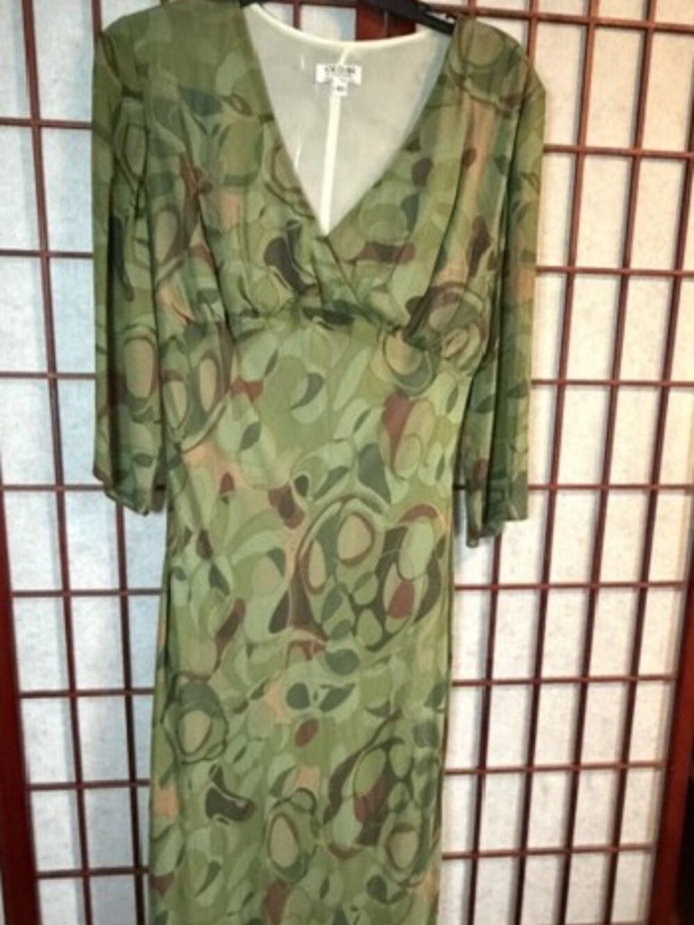 Green Multi color dress